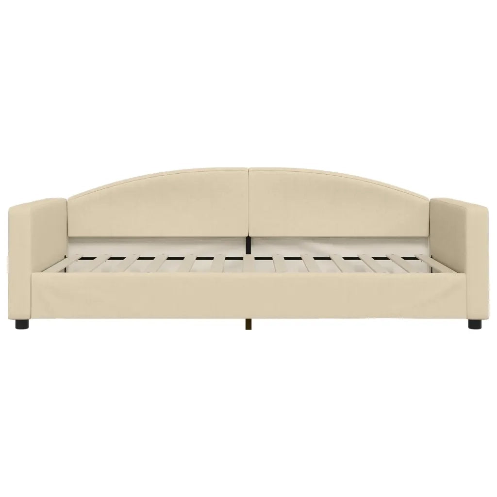 Divano letto | Sof¨¤ letto | Letto singolo Estraibile con Cassetti Crema 100x200cm in Tessuto