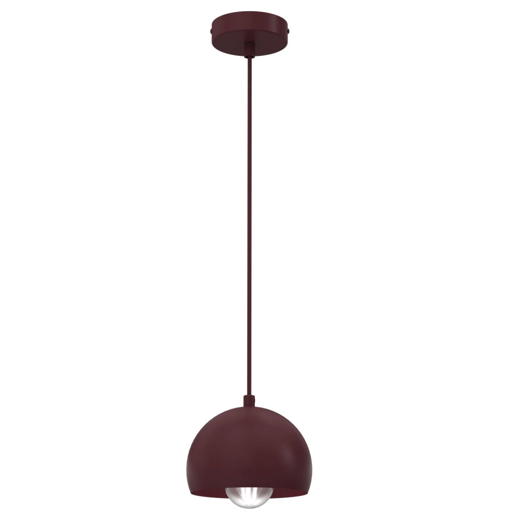 Lampada sospesa minimal Sool 1xE27 bordeaux metallo Luminex