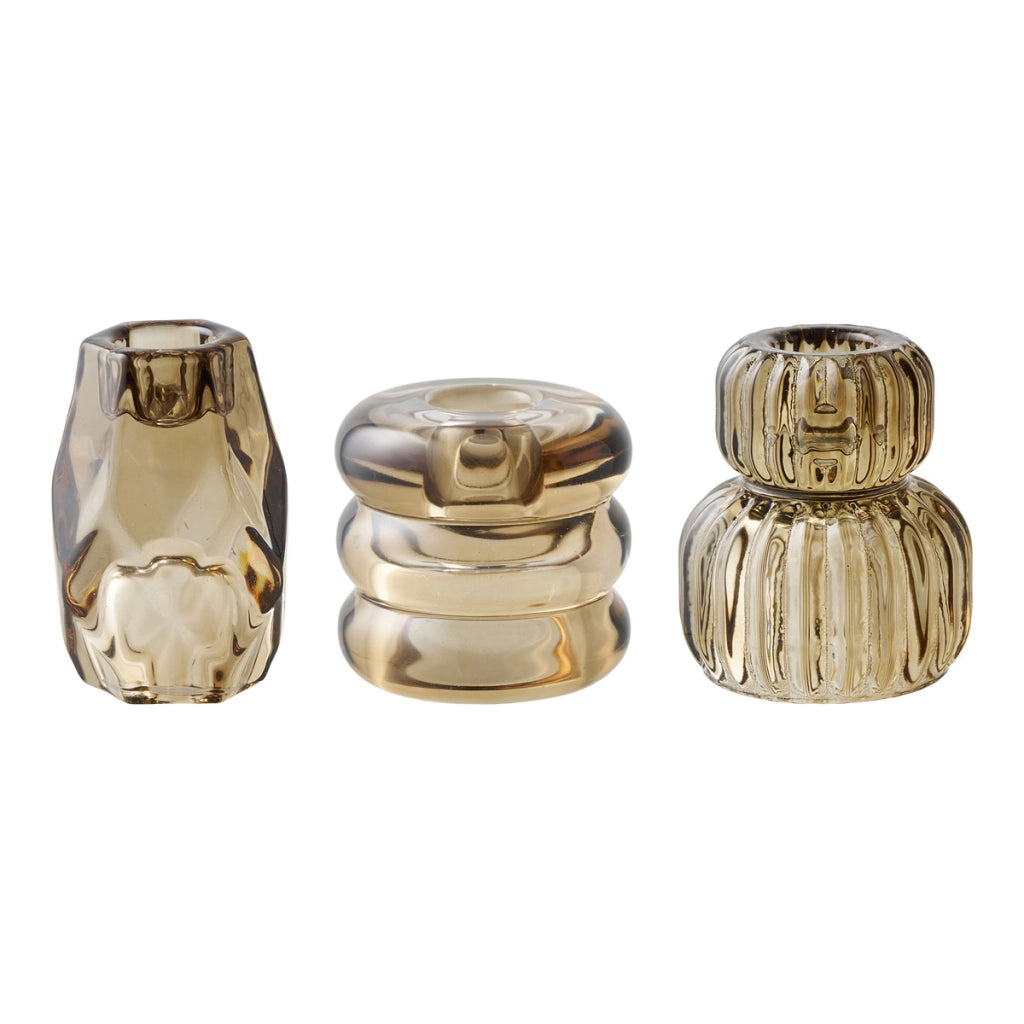 Portacandela Candle, Marrone, Vetro, 7x7x6,5 cm