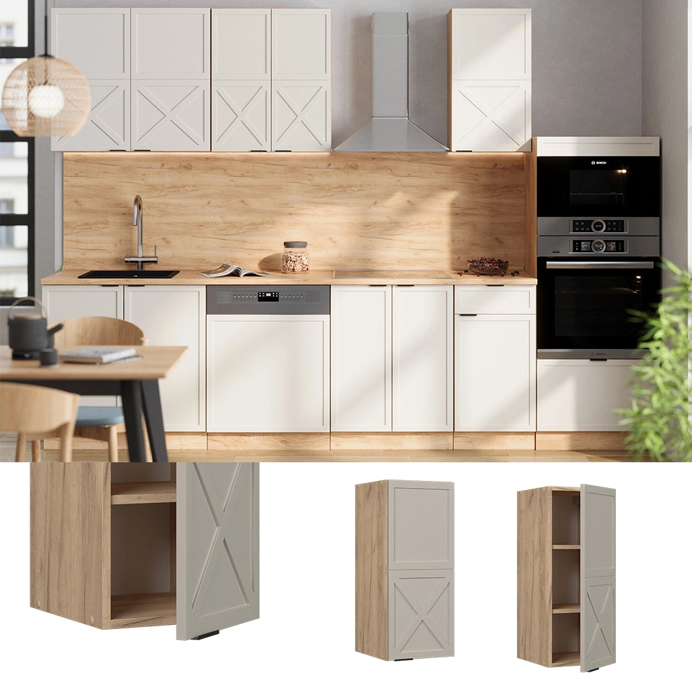 Vicco Pensile da cucina GrigioBeige 30 cm