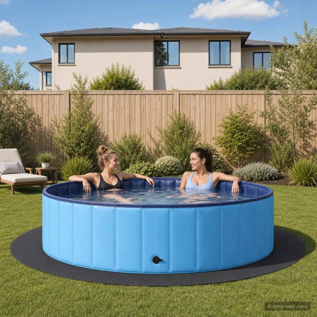 Tappetino per piscina 16 pz Ø 235 cm Rotondo Schiuma EVA Nero 42042633
