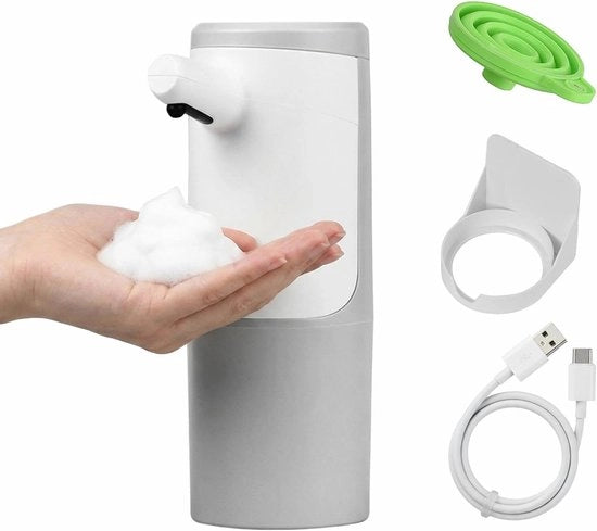 Dispensatore di sapone automatico 15.2 Z con sensore intelligente, ricaricabile via USB, dispensatore di sapone senza toccare per bagno e cucina