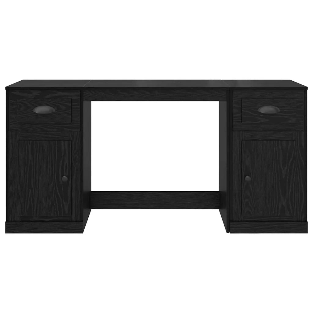 Scrivania con armadietto Rovere Nero 154,5 x 50 x 75 cm