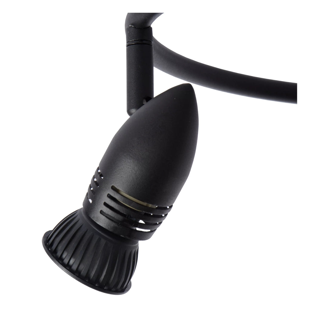 Plafoniera nera Caro Lucide 3 faretti orientabili GU10