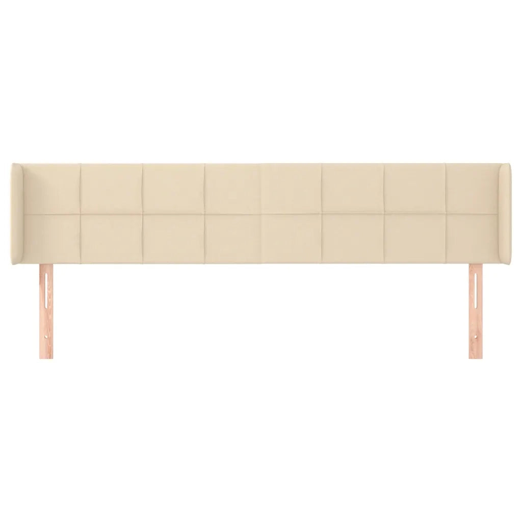 Testiera ad Orecchio Crema 203x16x78/88 cm in Tessuto 3118795