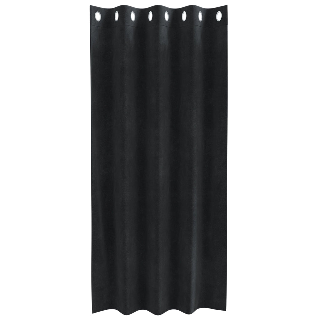 Tende oscuranti  con occhielli 2 pezzi in velluto nero