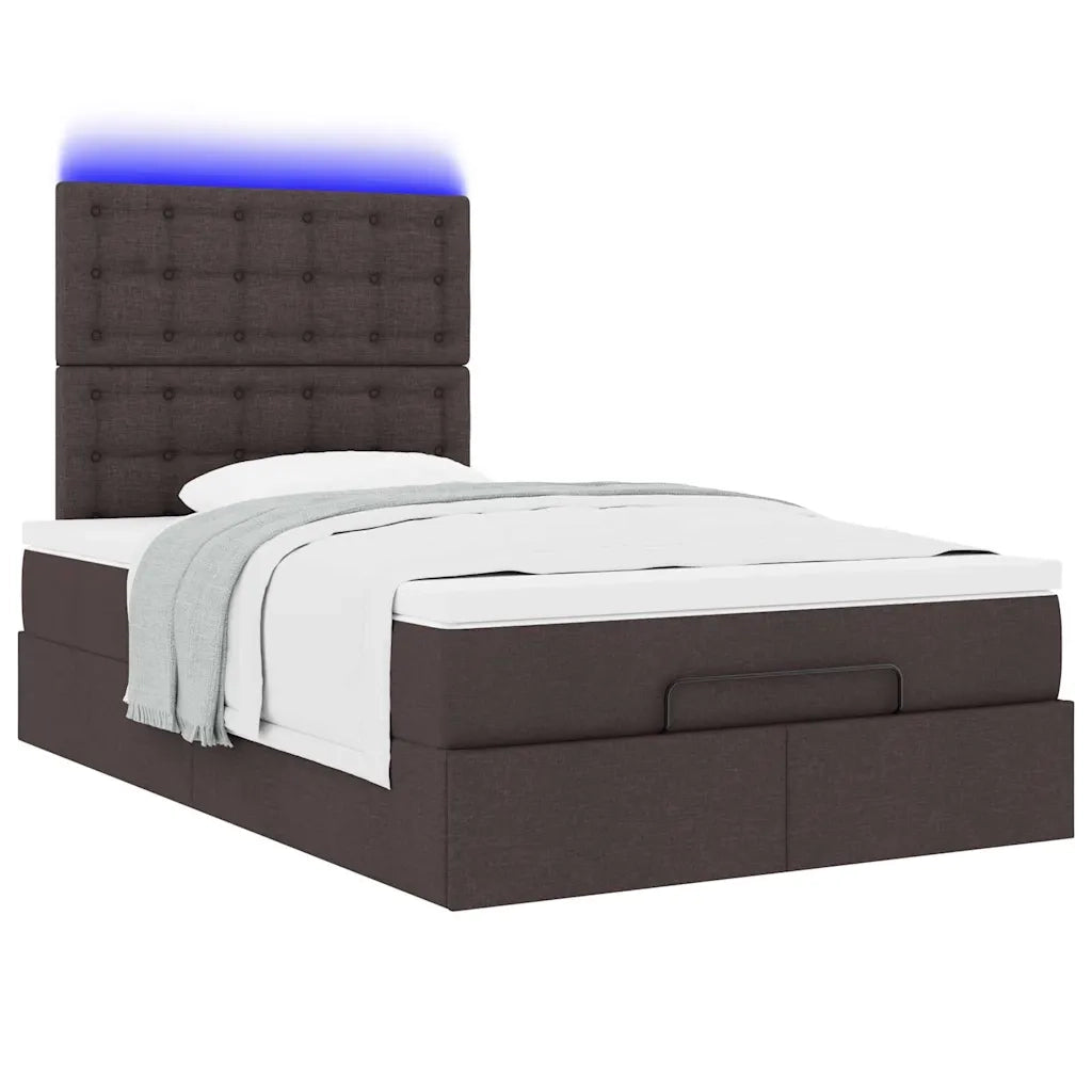 vidaXL Struttura Letto Pouf con Materasso 80x200 cm in Tessuto