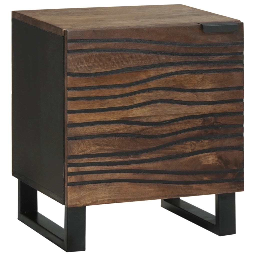 Armadi da comodino 2 pezzi 40x33,5x46 cm in legno massello di mango