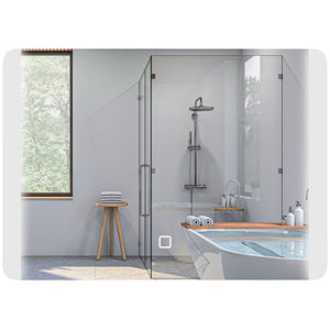 Specchio Bagno con LED a 3 Temperature e Interruttore Touch 70x50 cm Antiappannamento