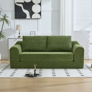 DIVANO LETTO 2 in 1 pieghevole da pavimento 179x95x79 cm tessuto verde