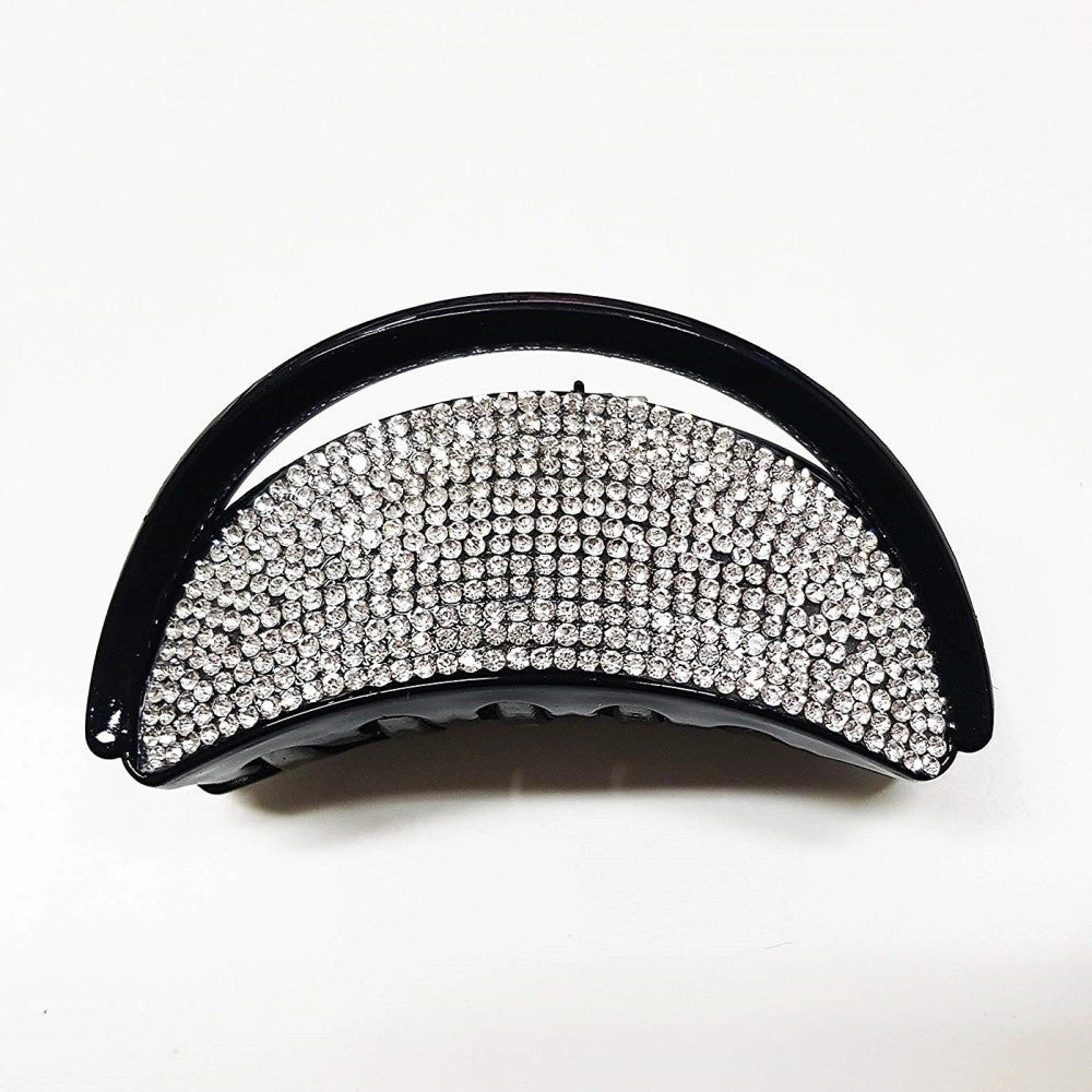 Trade Shop - Set 2 Fermaglio Fermagli Pinza Glitter Ferma Capelli Parrucchiere Fermacapelli -