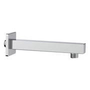 Braccio doccia quadrato lungo 20 cm con rosone