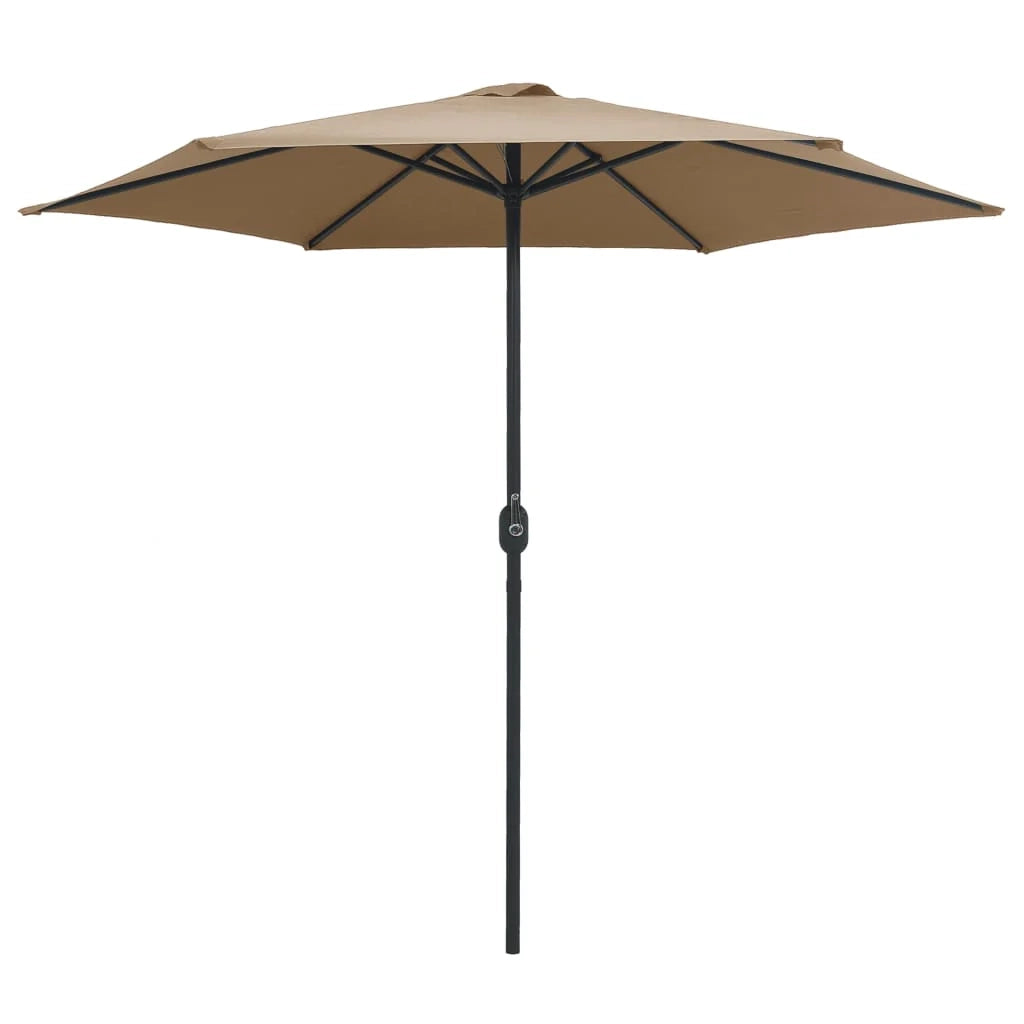 Ombrellone da esterno con palo in alluminio 270 x 246 cm color tortora 02_0008290