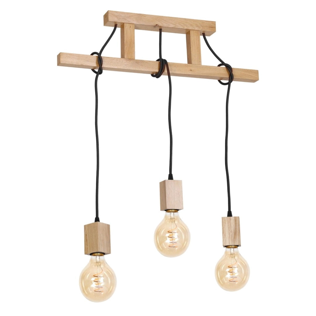Lampadario JACK in legno 3 luci E27 Milagro MLP582