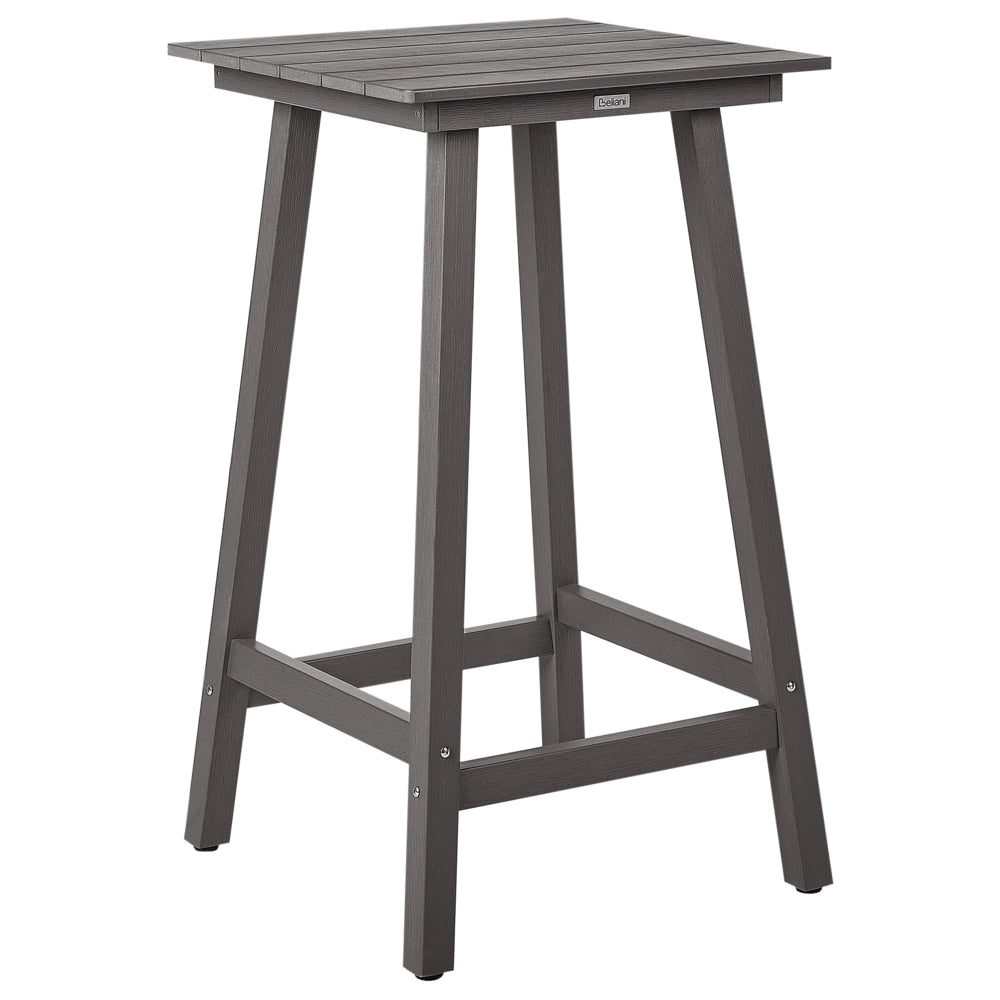 Tavolo da bar da giardino Grigio scuro in materiale sintetico 60 x 60 cm Industriale Tradizionale da giardino all'aperto per il patio