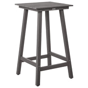 Tavolo da bar da giardino Grigio scuro in materiale sintetico 60 x 60 cm Industriale Tradizionale da giardino all'aperto per il patio