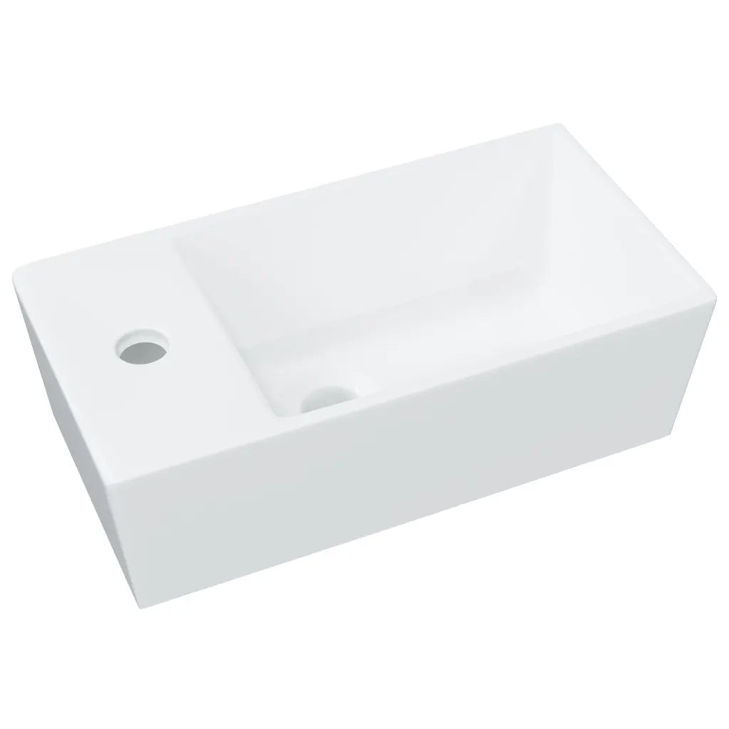 Lavandino-Lavabo-Lavello Bianco 48x25x15 cm in Ceramica