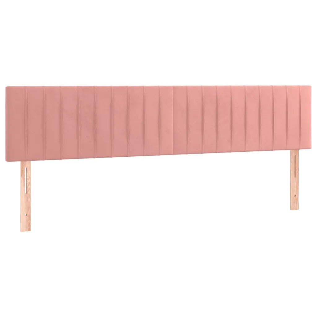 Letto a Molle con Materasso e LED Rosa 180x200 cm in Velluto 3134542
