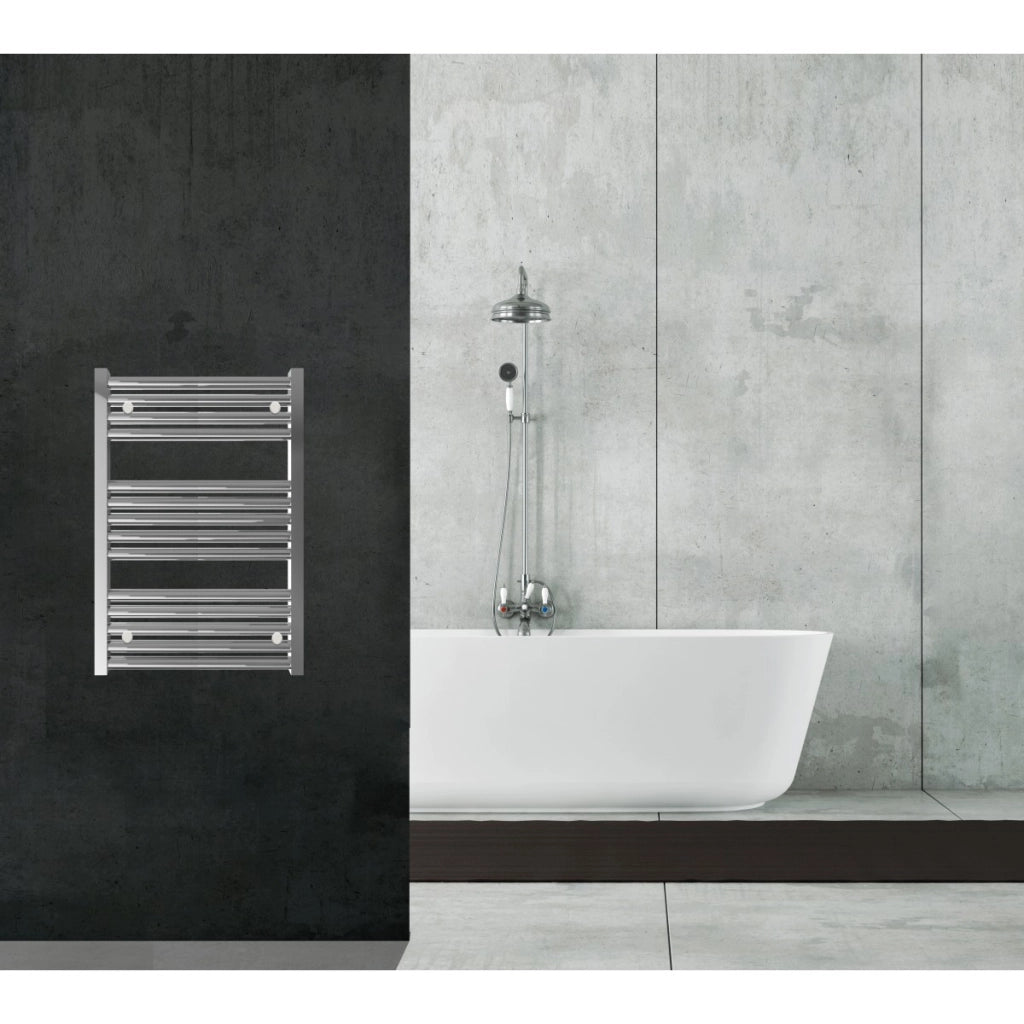 Scaldasalviette termoarredo 80x55 cromato interasse 50 cm idraulico