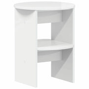 Mobile laterale | Tavolo laterale | Tavolino Bianco Lucido ?40 x 50 cm Legno ingegnerizzato