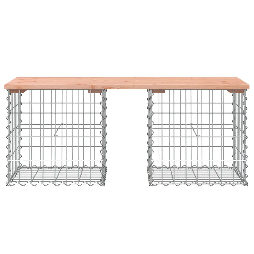 Panchina da Giardino | Panca da Giardino Design Gabbione 103x44x42 cm Massello Douglas