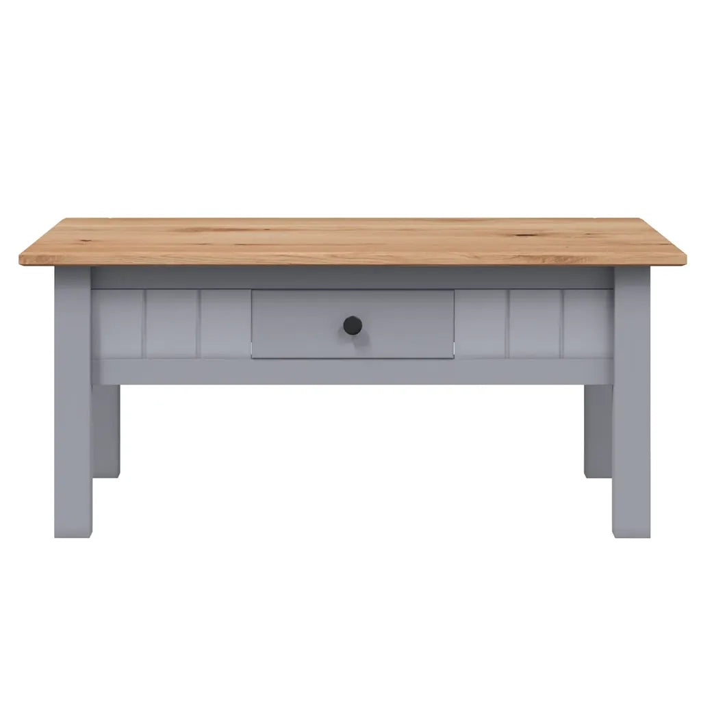 Tavolino da CaffÃ¨ Grigio 100x60x45cm Pino Massello Panama Range