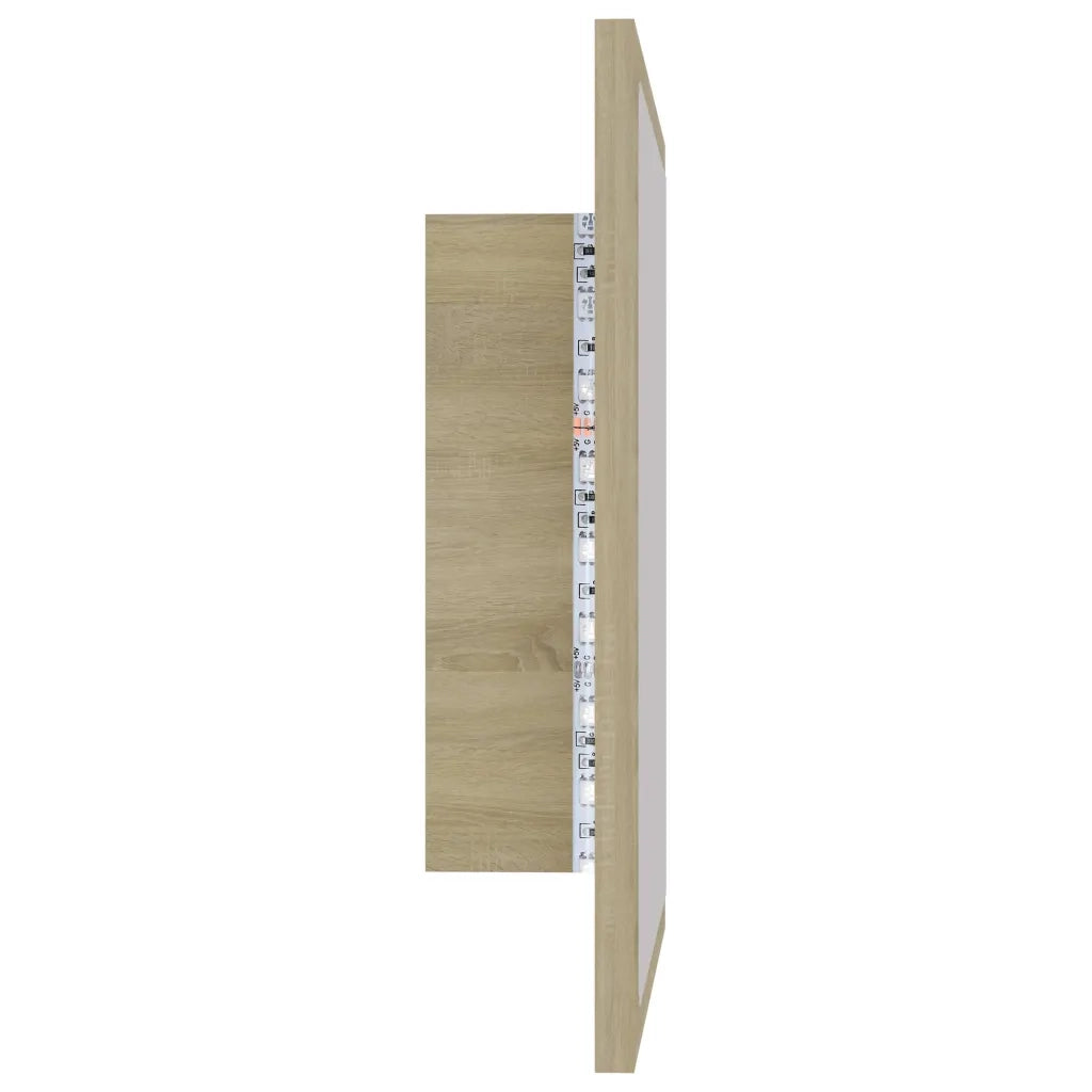Specchio da Bagno LED Rovere Sonoma 40x8,5x37 cm in Acrilico 804911