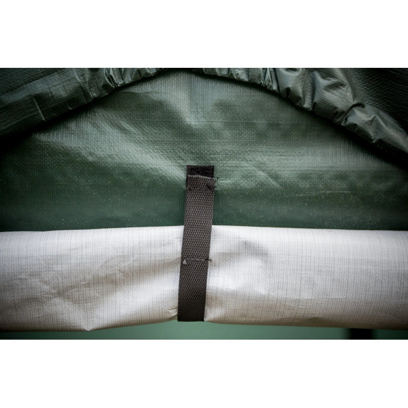 Casetta da giardino in telo rinforzato 3,65x3,65 m – polietilene 195 g/m² – porta zip 290x195 cm – AT3737 Foresta