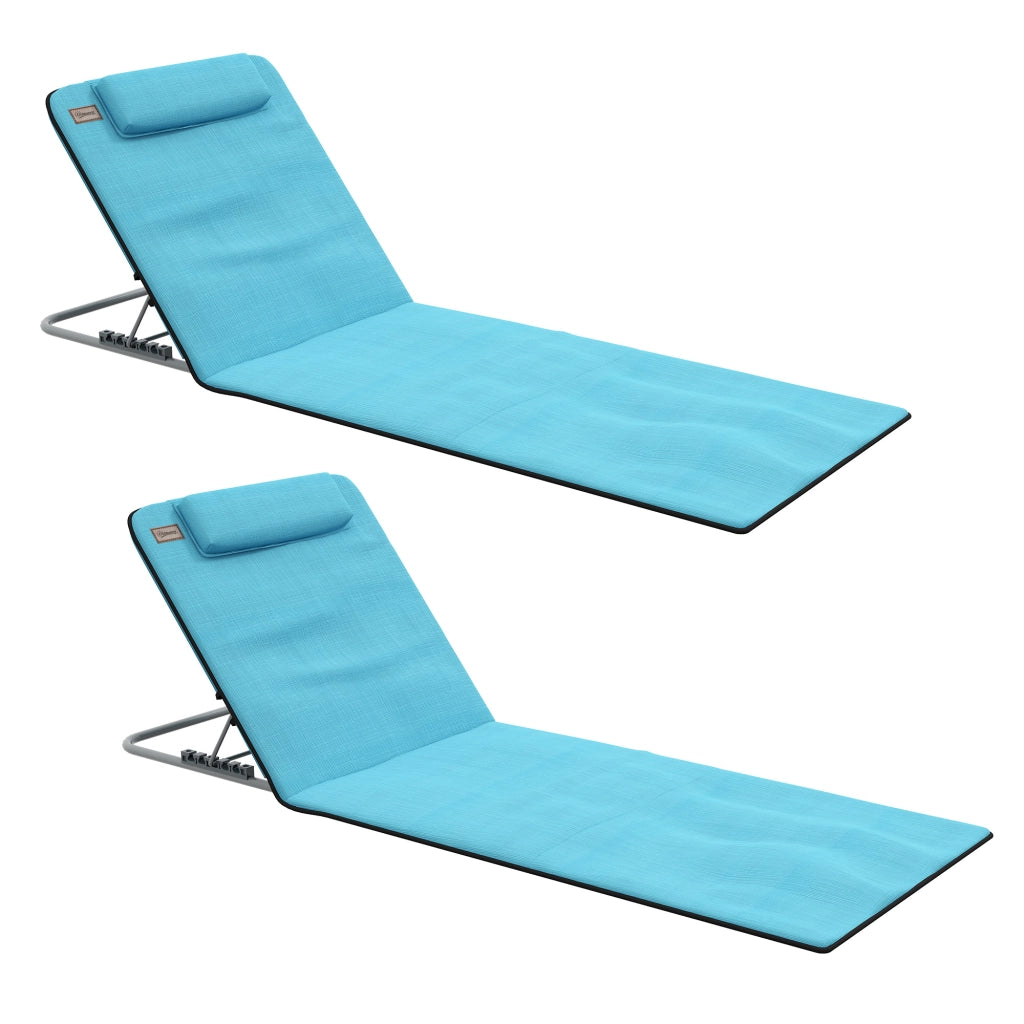 Divano 2 posti reclinabile ¨C zephmum ¨C 134x48x33-43 cm blu