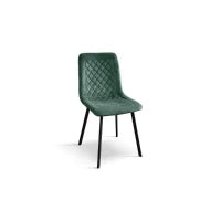 PAZZO DESIGN Sedia Arianna set da 4 sedie verde in velluto e gambe in metallo