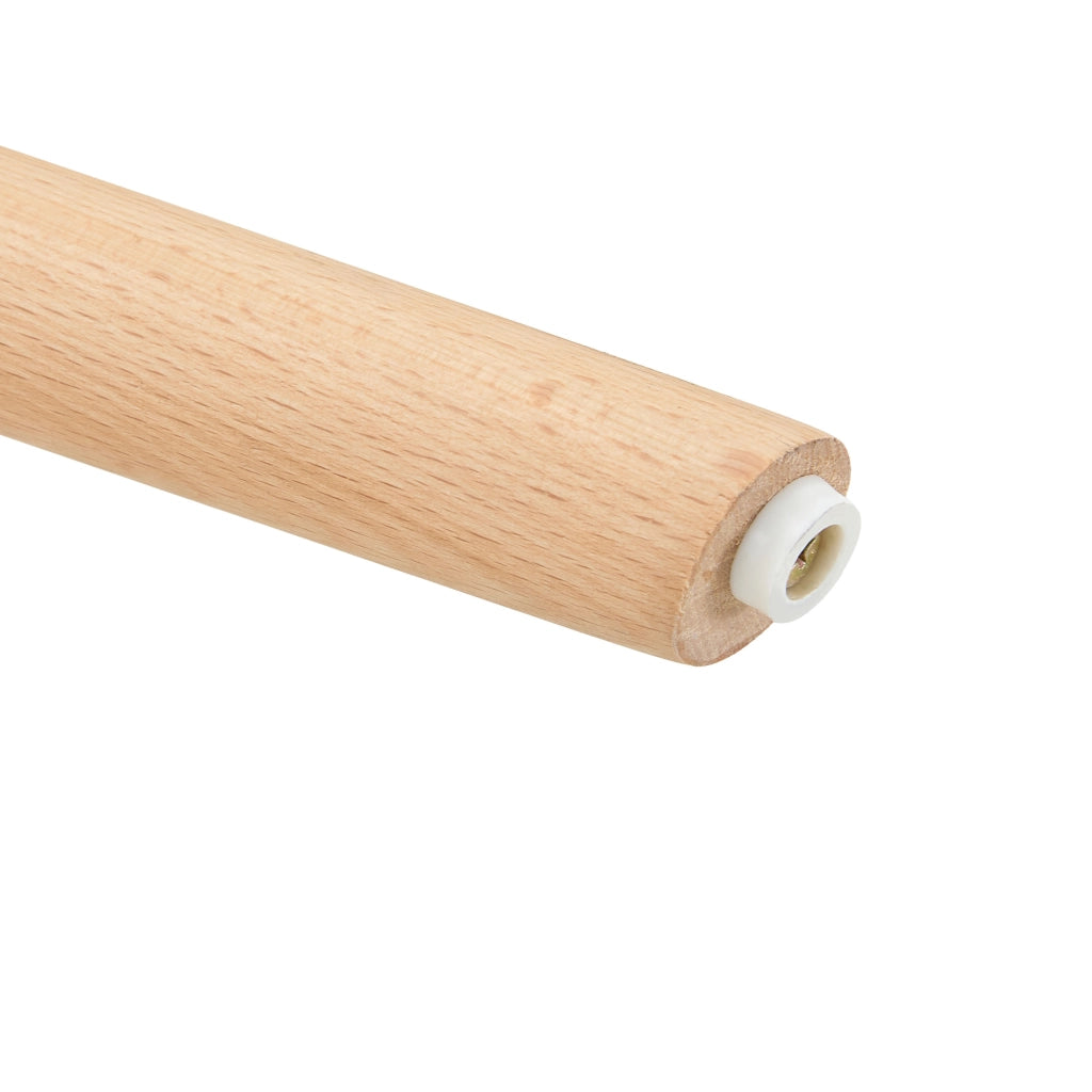 Tavolo rotondo Ø 80 cm con piano in MDF nero, gambe in legno massiccio e cestello portaoggetti sospeso
