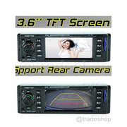 Trade Shop - Autoradio Display Lcd 3.6" Hd Usb Sd Audio Mp5-3310r Per Telecamera Retromarcia -