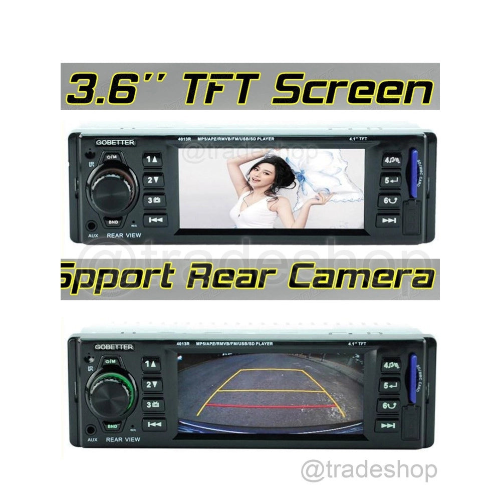 Trade Shop - Autoradio Display Lcd 3.6" Hd Usb Sd Audio Mp5-3310r Per Telecamera Retromarcia -