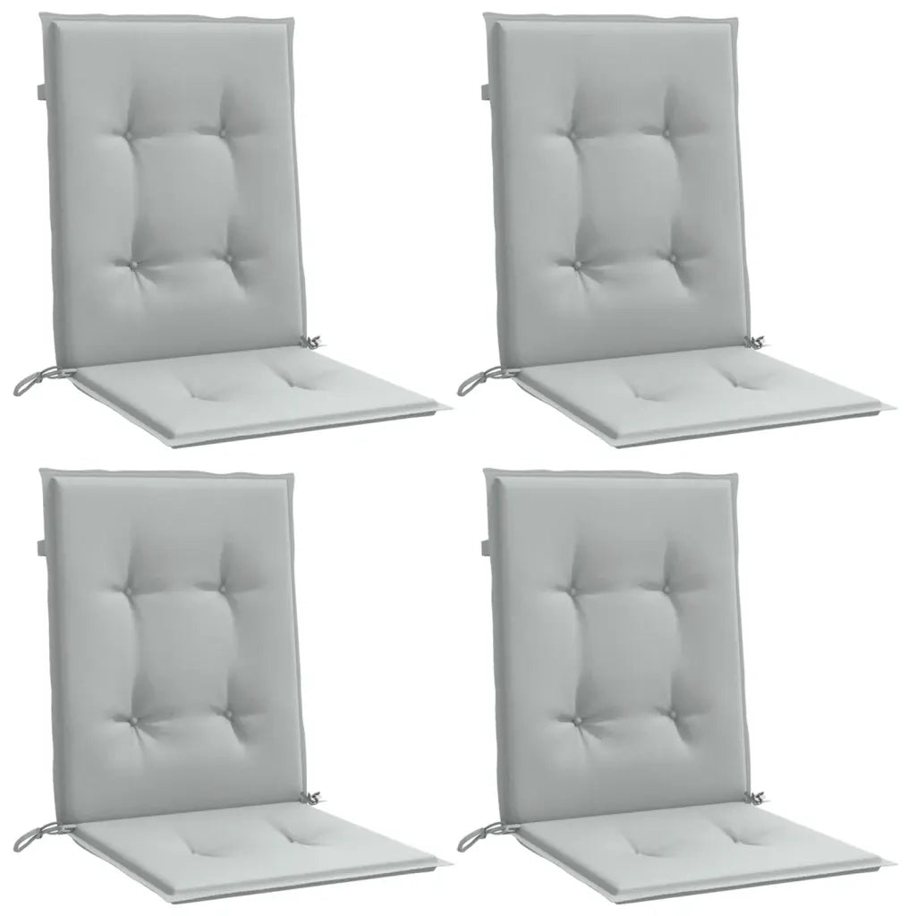 Cuscini Sedia Schiena Bassa 4 pz Grigio Mélange 100x50x4 cm 4002446