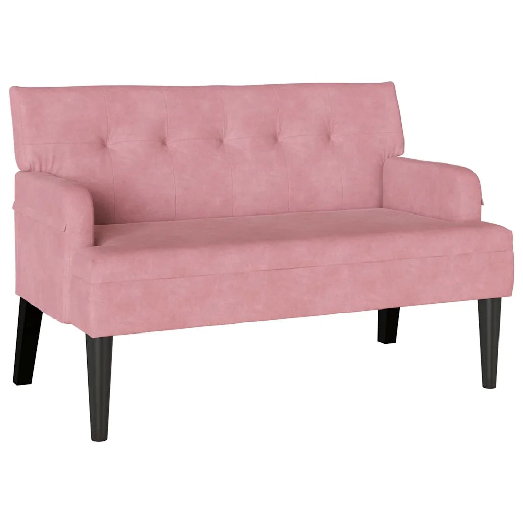 Panca Chesterfield Rosa 112 x 65,5 x 75 cm Velluto CFW6221305