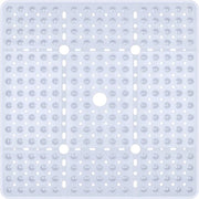 Pavimento Antiscivolo 70 x 70 cm con Fessure di Scarico e Grucce di Attracco Potenti - Mattonella di Sicurezza Extra Grande per Bagno
