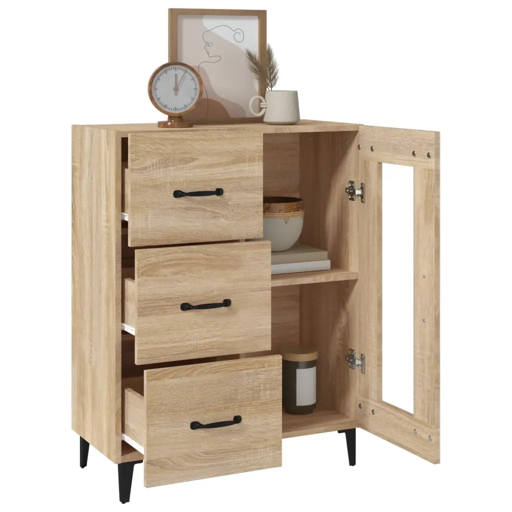 Credenza Rovere Sonoma 69,5x34x90 cm in Legno Multistrato