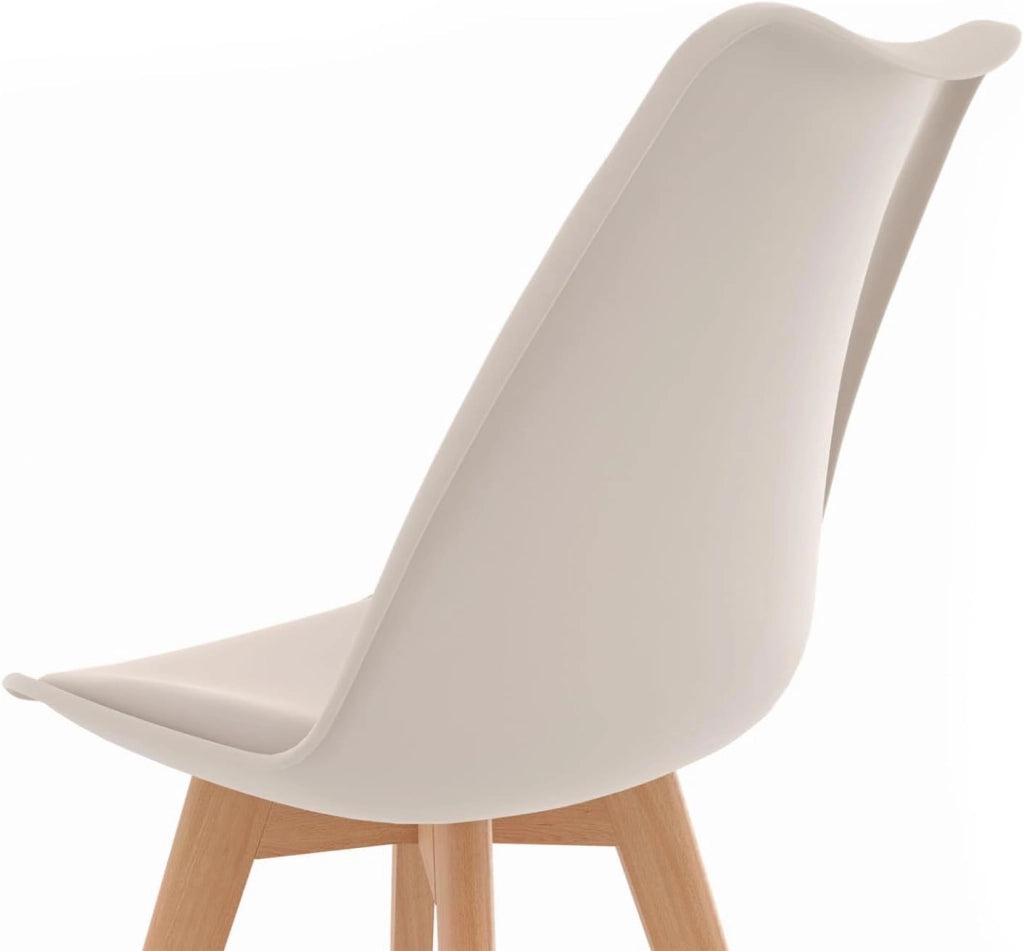 Lote de 6 sillas de comedor escandinavas SARA beige