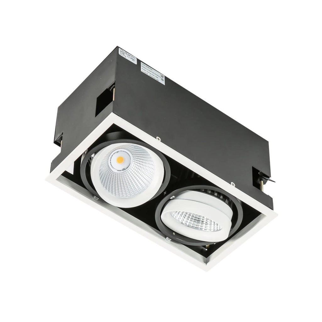 Faretto incasso Italux orientabile LED 36W 4000K bianco/nero