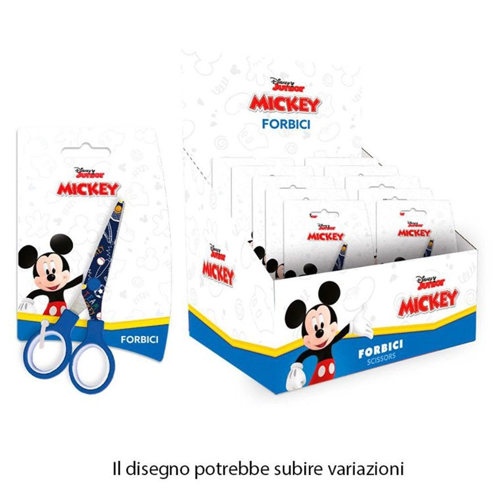 Trade Shop - Set 24pz Forbici Scuola Decoro Topolino Per Scuola Tempo Libero Cancelleria Bambini 961501 -