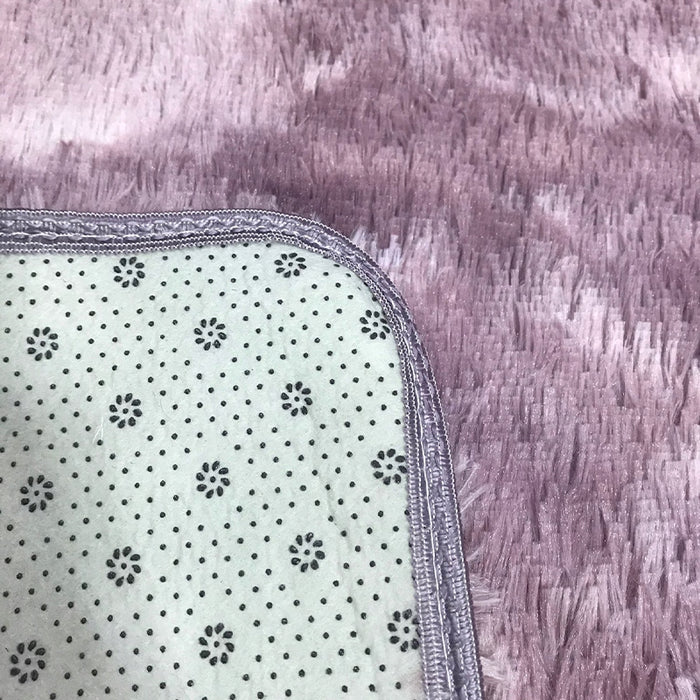 Tappeto rosa in peluche 150x100 cm