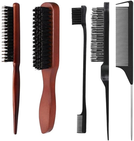 Set di spazzole per capelli e barba - Spazzola artigianale per lo stile e la cura dei capelli