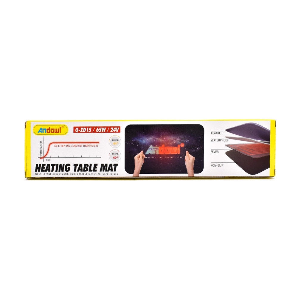 Trade Shop - Tappetino Per Mouse In Pelle Riscaldato Multistadio Q-zd15 65 W Xl 600 X 360 Mm -