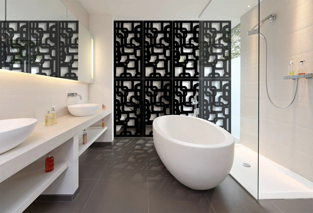 SMART - Pannello in PVC traforato - Parasole Misura: 47x94 cm, Colore: nero