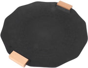 Panno per Griglia Portatile - Anticarbonizzazione - Manico in Legno - Per Casa/Camping - 40 cm - Protezione in Silicone - Mat di Barbecue
