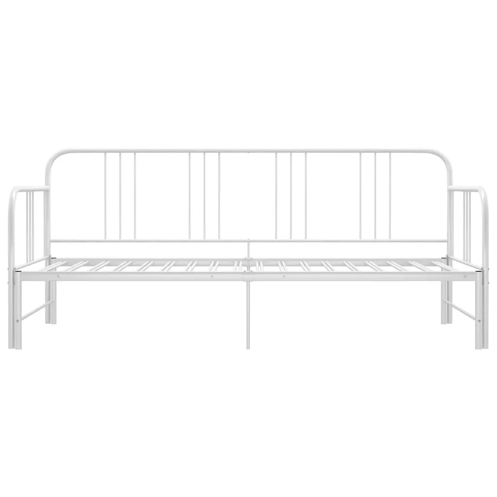 Telaio Divano Letto Estraibile Bianco in Metallo 90x200 cm cod mxl 58382