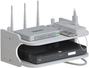 Cassa di archiviazione Wi-Fi per router - Pannello da appendere - Organizzatore di cavi - Bianco - Supporto flottante - Ideale per TV e soggiorno - Adatto per camera da letto
