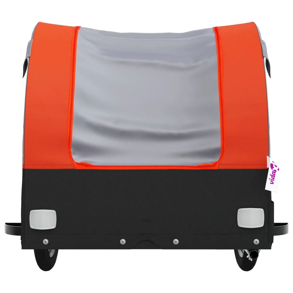 Rimorchio per trasporto biciclette capacità 30 kg ferro arancione 02_0044157