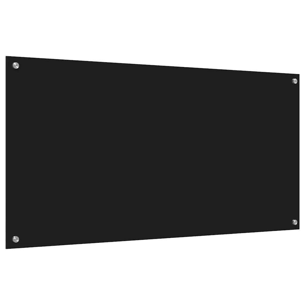 Schienale da cucina 2 pcs Nero 120 x 60 cm vetro temperato 3415499