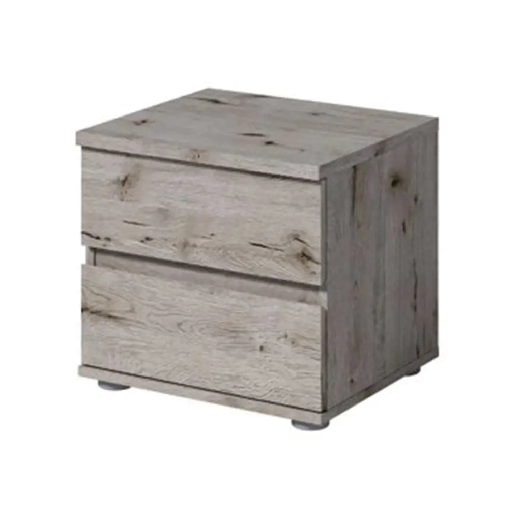 Set di 2 comodini VELTIS – 2 cassetti – L46 x H43 cm – Colore rovere Wellington
